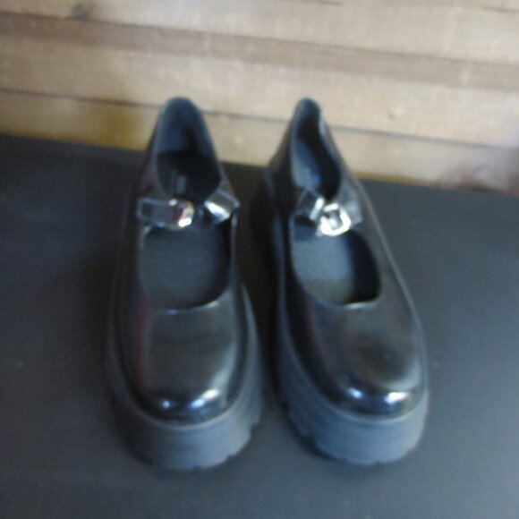 ASOS DESIGN MAXINE CHUNKY MARY JANE FLAT - BLACK PATENT - US SIZE 9 - Picture 2 of 6
